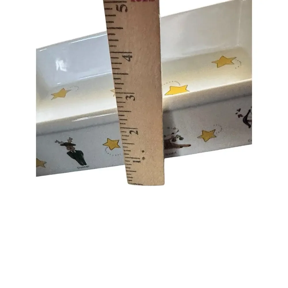 Christmas Reindeer Whimsical‎ Holiday Rectangle Baker W/ Stand LTD Commodities